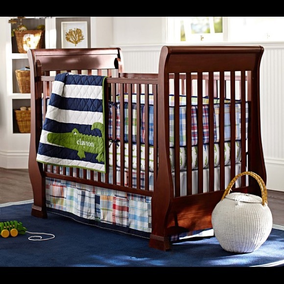 Pottery Barn Other - Alligator Madras Baby Bedding Set